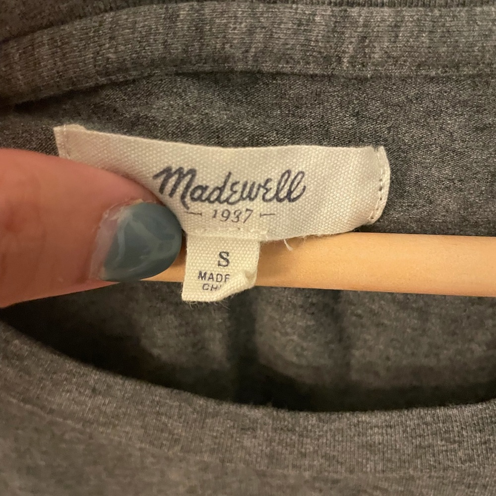 Madewell Gray Maxi Shift Dress View 2